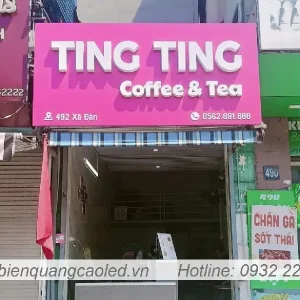 Thi cong bang hieu quan cafe