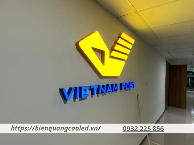 Bảng hiệu công ty với hiệu ứng ánh sáng linh hoạt