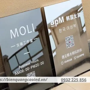 Bảng hiệu công ty inox ăn mòn có nhiều kích thước khác nhau tuỳ thuộc yêu cầu doanh nghiệp