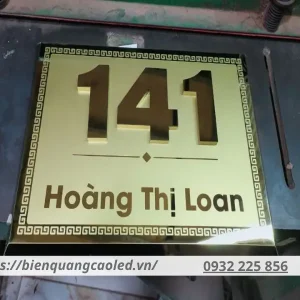 Bảng số nhà inox có độ bền cao