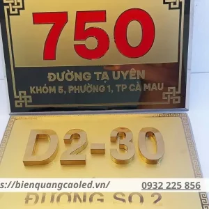 Bảng số nhà Inox được sử dụng khá phổ biến hiện nay