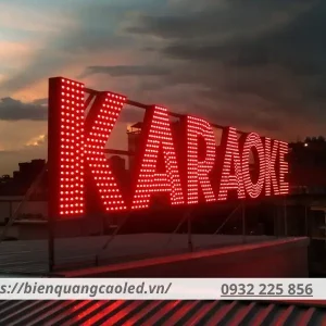 Bảng hiệu quán karaoke không thể bỏ qua hiệu ứng đèn LED