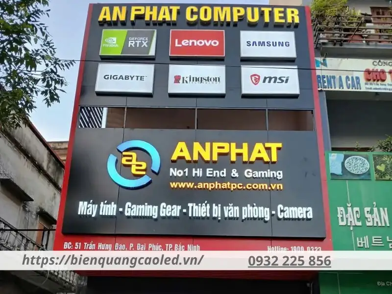 Biển chữ nổi là lựa chọn phổ biến cho biển hiệu máy tính