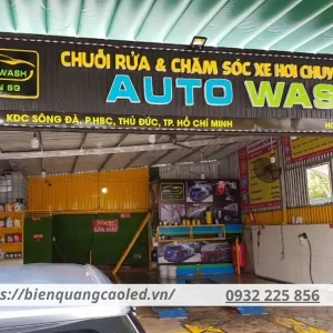Biển quảng cáo rửa xe ô tô chữ nổi bắt mắt
