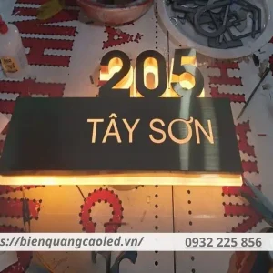 Biển số nhà có đèn LED là loại bảng hiệu có hệ thống đèn chiếu sáng bên trong