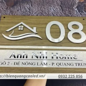 Biển số nhà gỗ tự nhiên - Một trong những mẫu biển số nhà độc đáo nhất 2025