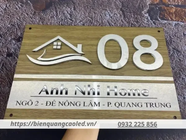 Biển số nhà gỗ tự nhiên - Một trong những mẫu biển số nhà độc đáo nhất 2025