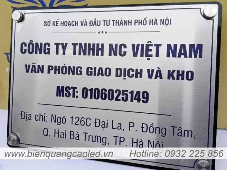 Biển Công Ty Đế Mica