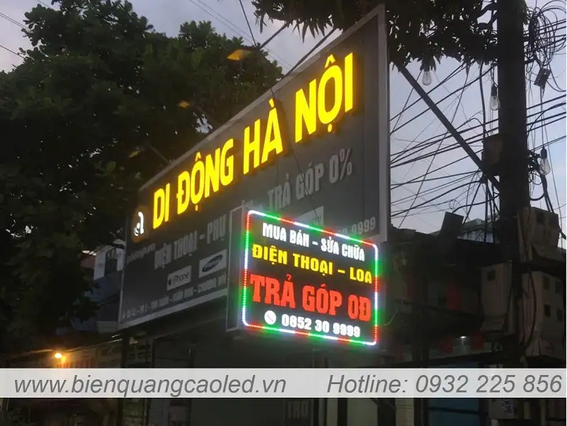 bien led cua hang dien thoai
