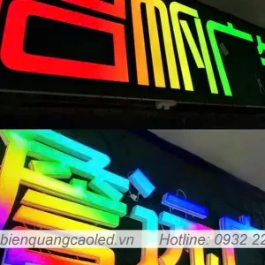 chu quang cao Led doi mau dep