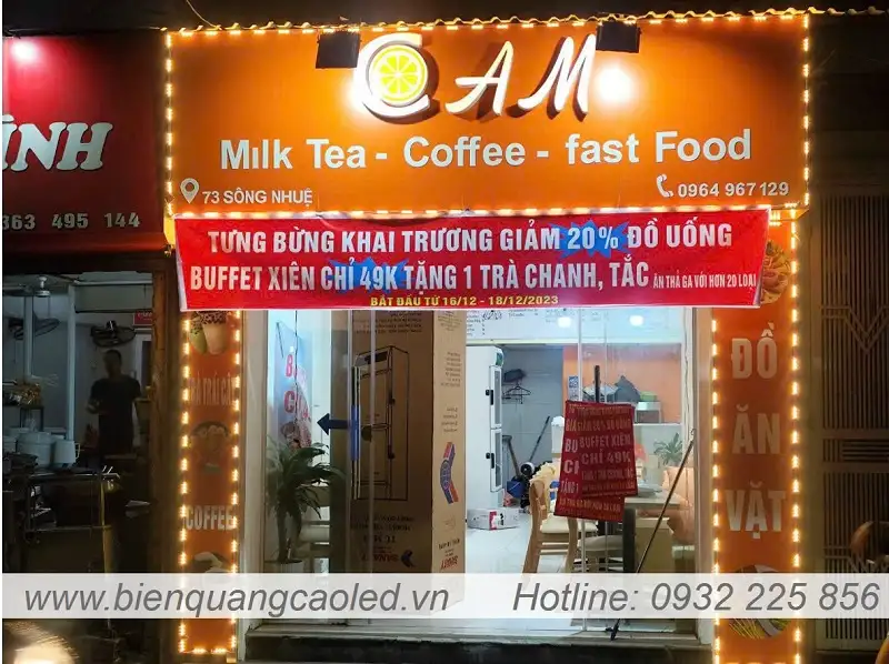 Bảng hiệu quán ăn - Biển Hiệu Chữ Nổi Led Trang Phát