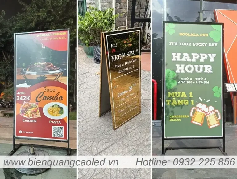 Standee chân sắt