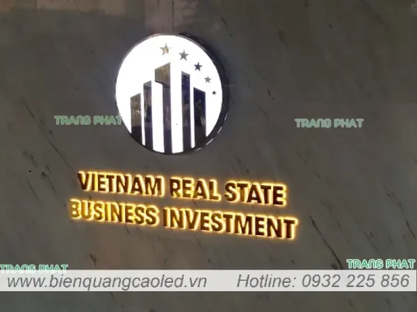 Bang hieu logo inox sang den