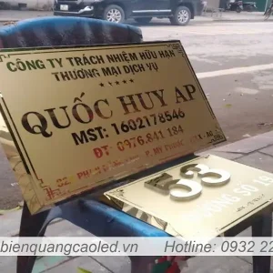 Bien cong ty inox chan vat chu noi