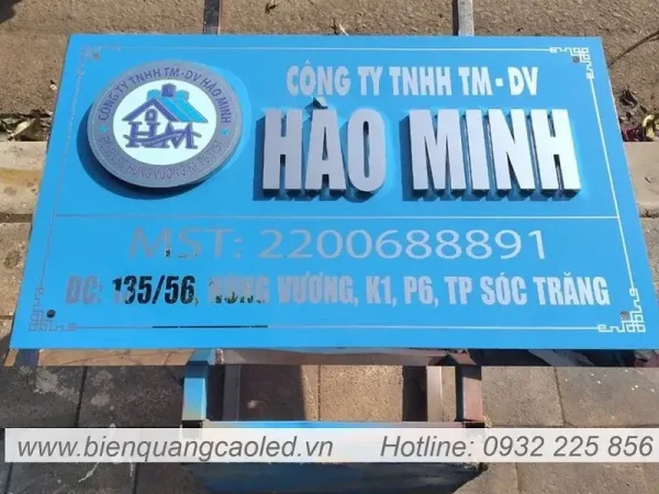 Bien hieu cong ty inox chan vat chu noi