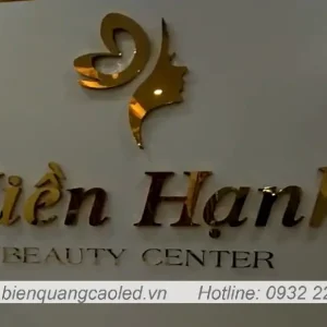 Chu inox vang guong 3D
