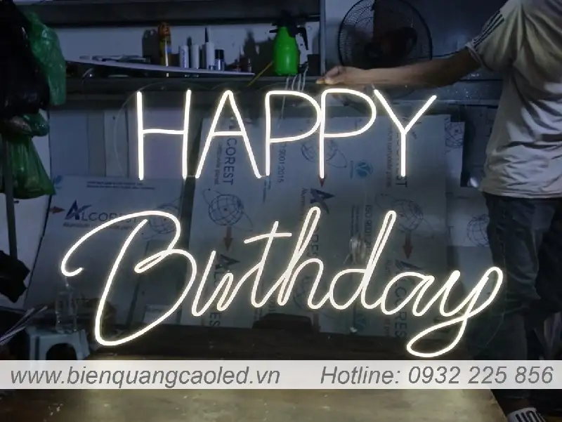 Chu neon den led dep
