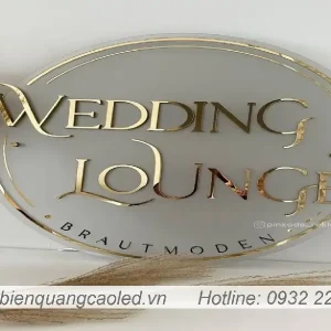 Logo mica trong 3mm dan chu