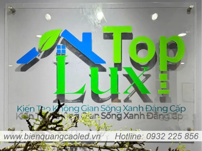 Biển công ty treo tường họa tiết nổi 1cm