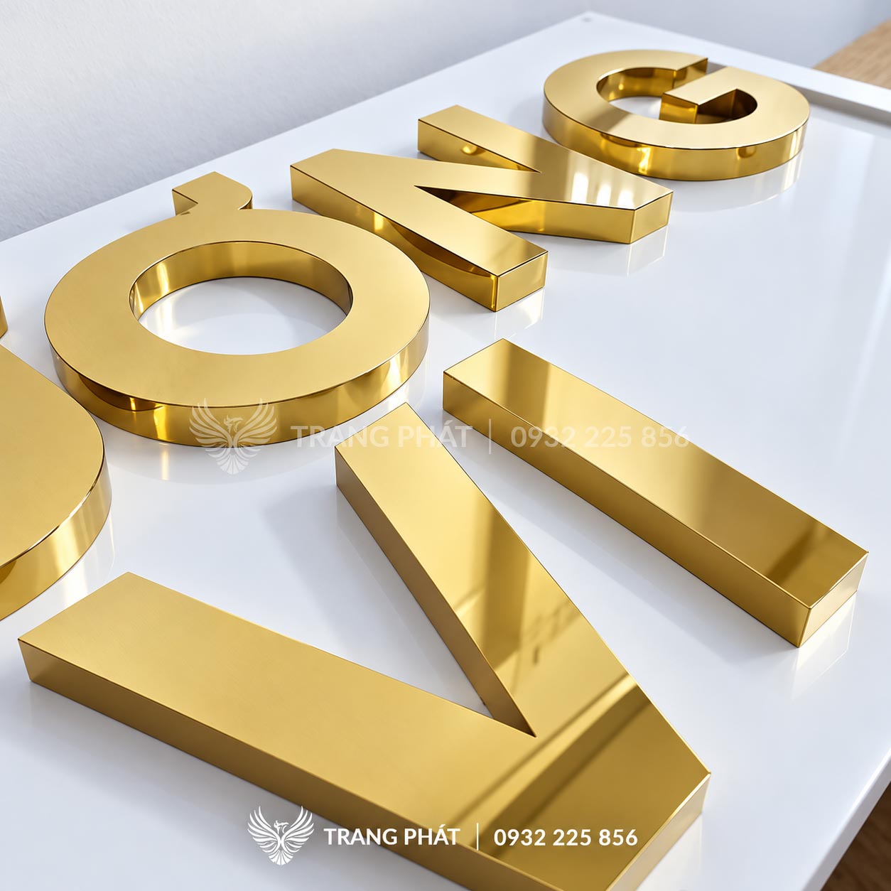 chữ inox vàng gương 6