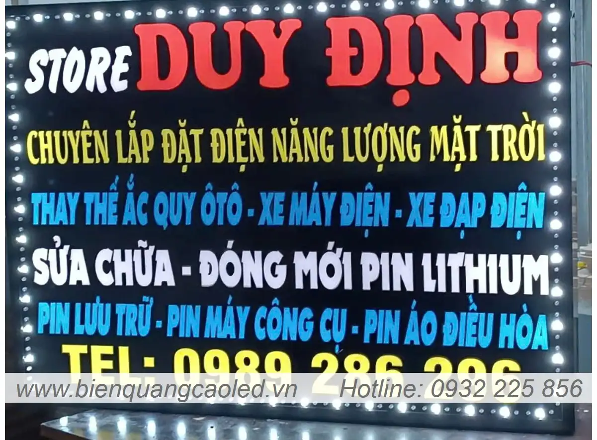 Bien vay LED nhay am ban tron