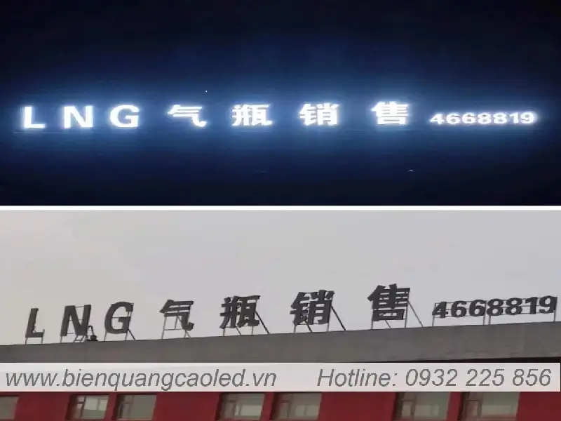 Chu alu cam bong led dep