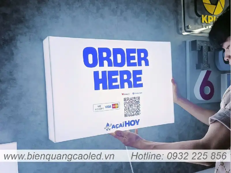 Hop den quang cao 5 canh Hop den quang cao 5 canh
