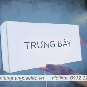 Hop den quang cao LED 5 canh trong nha