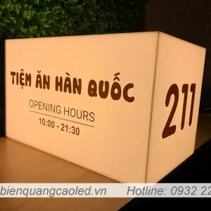 bien vay quan an Han Quoc sang den