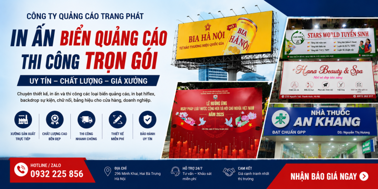 IN BẠT HIFLEX - BACKDROP - BIỂN BẠT QUẢNG CÁO GIÁ XƯỞNG TẠI HÀ NỘI